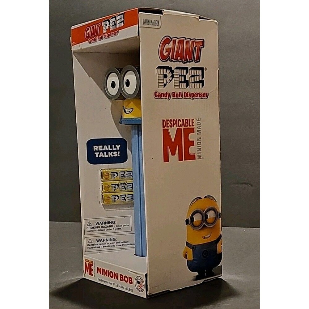 Despicable Me MINION BOB GIANT PEZ Dispenser 12" TALKS w/ Candy 2017 NIB - Picture 10 of 10